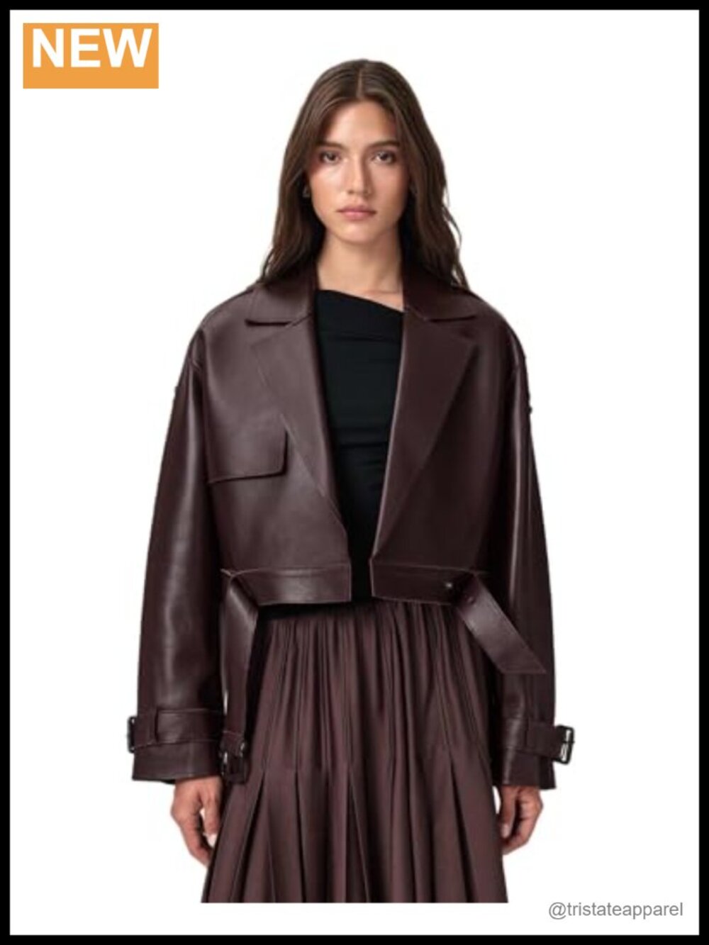 Women's Ophelia Bonded Jacket | 100% SheepLeather, Notch Collar, Zipper Closure